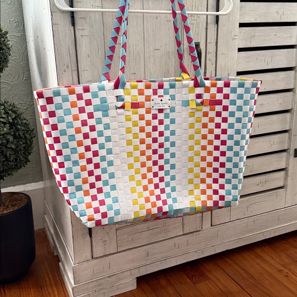 Kate Spade Multicolor Checkered Tote